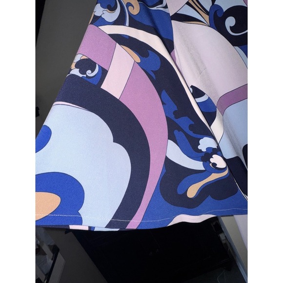 Chicos Women's Dress Size 0 Abstract Print Keyhole Neckline Bell Sleeve - Picture 10 of 12
